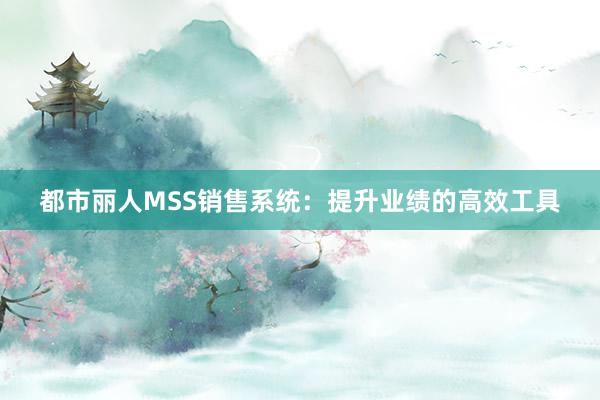 都市丽人MSS销售系统：提升业绩的高效工具